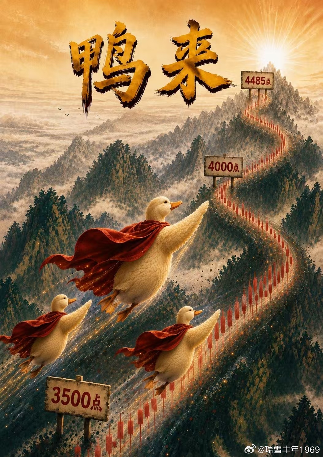 图片，是由v+群一位朋友编辑合成的。在此，老鸭深表感谢！双创板指数，即科技股走势
