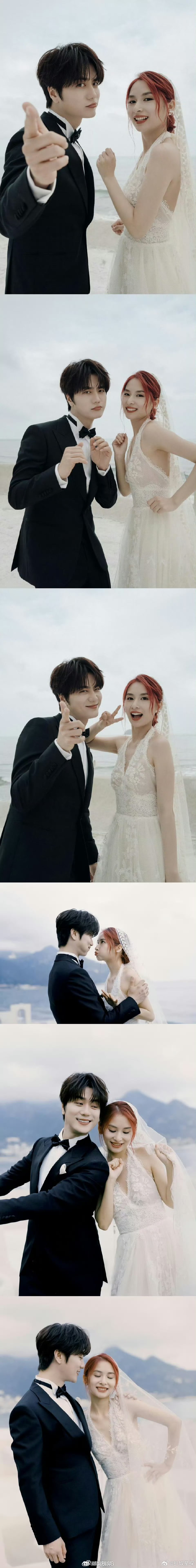#陆虎婚纱照#虎子拍婚纱照啦啊啦啦我宣布，这是我这辈子看过最好看的婚纱照(๑•.