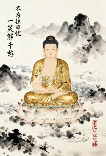 不为往日忧，一笑解千愁，南无阿弥陀佛 