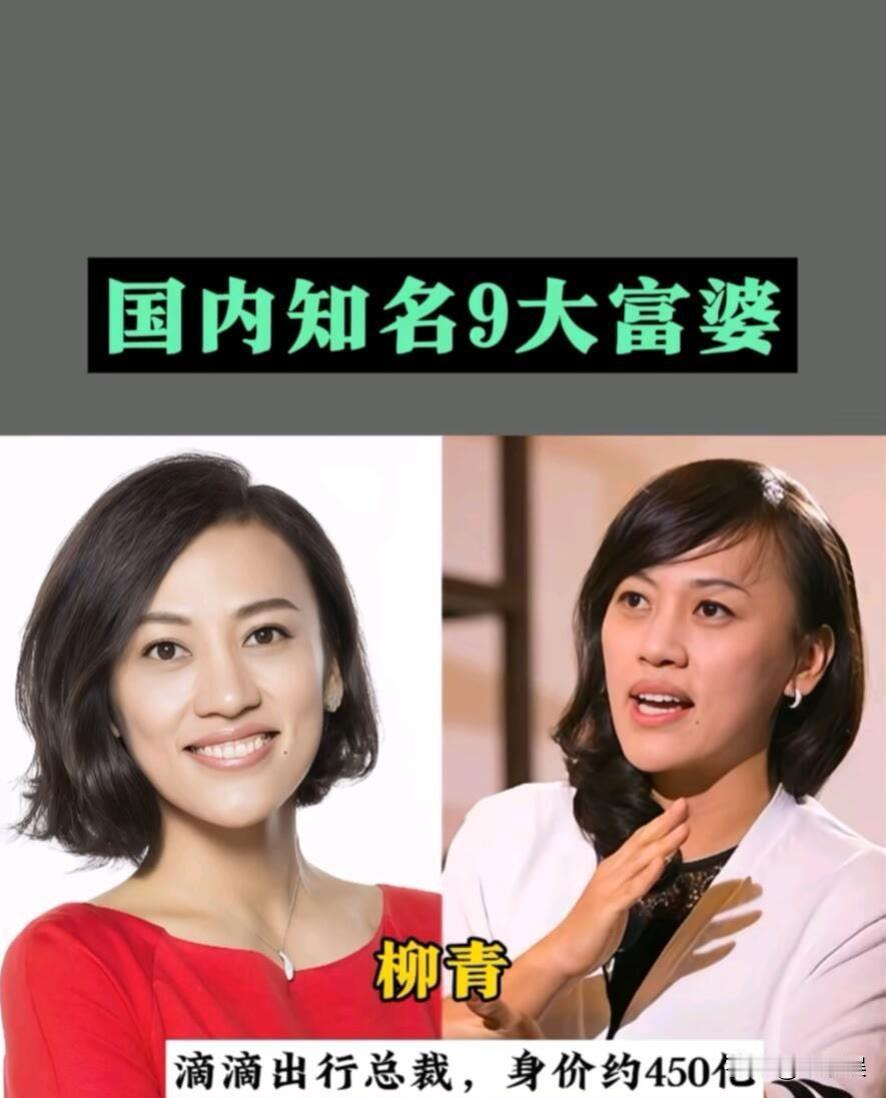 国内的9大“富婆”对比