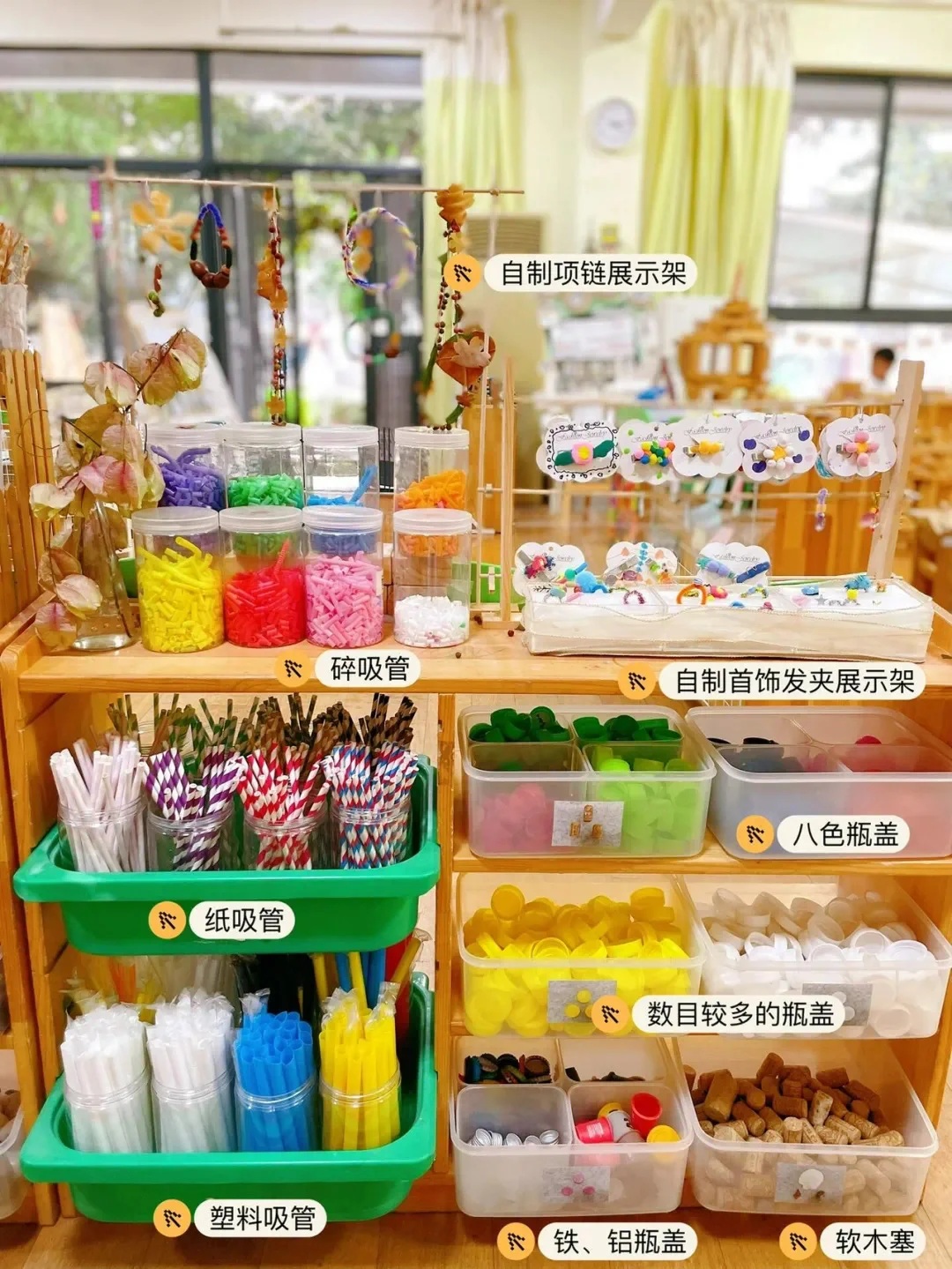 幼儿园整齐、好看、易取放的低结构区域材料