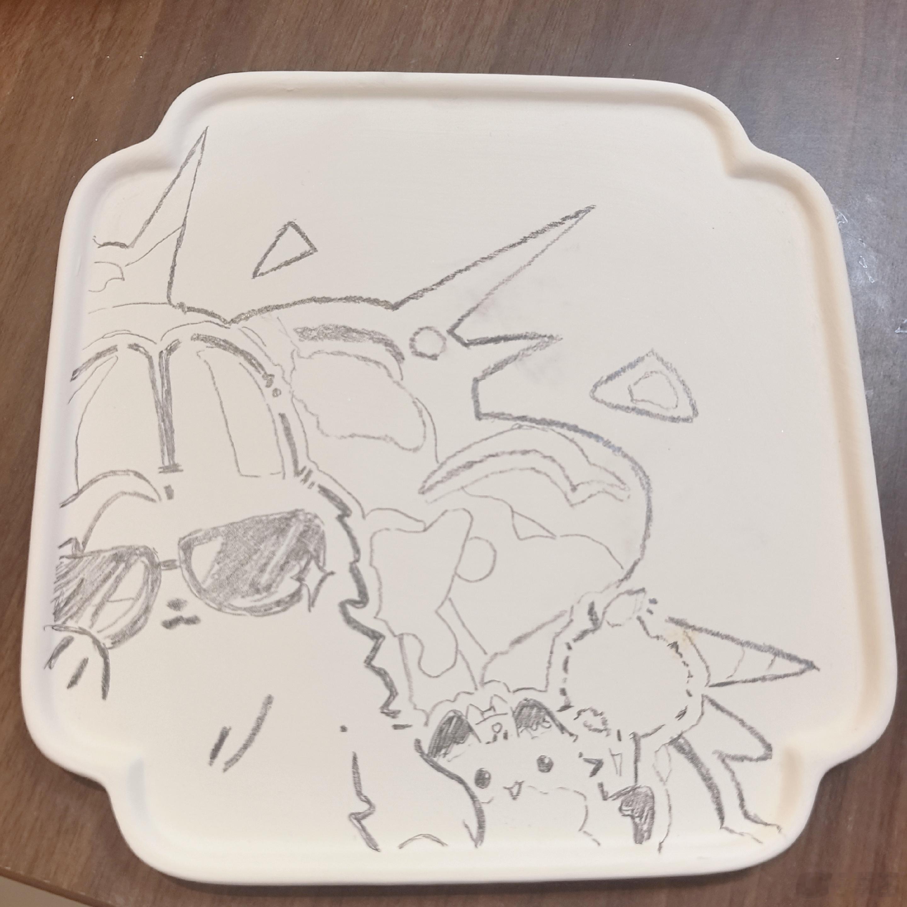 小鸟老婆给我画的盘子
