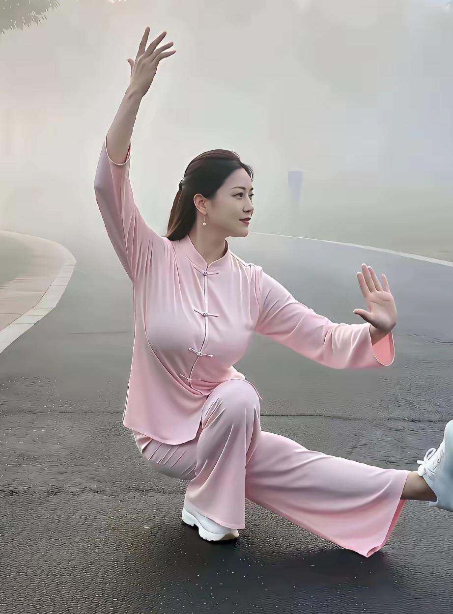 雾中行太极，静心养神魂。
