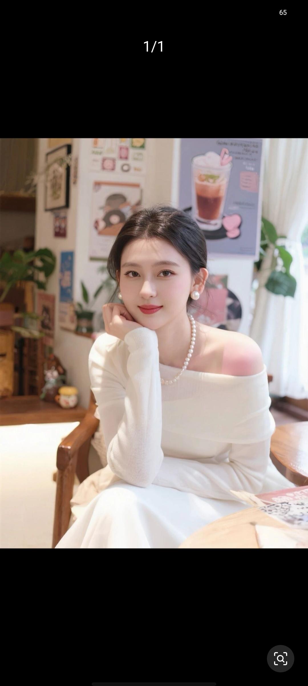 优雅珍珠映玉环，甜美咖啡好时光