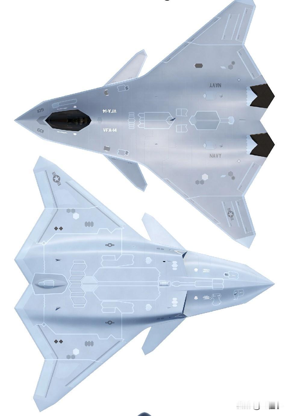 最近美国一防务杂志说中国的第六代战机是抄袭美军F47的低配版，这事给爷整笑了。