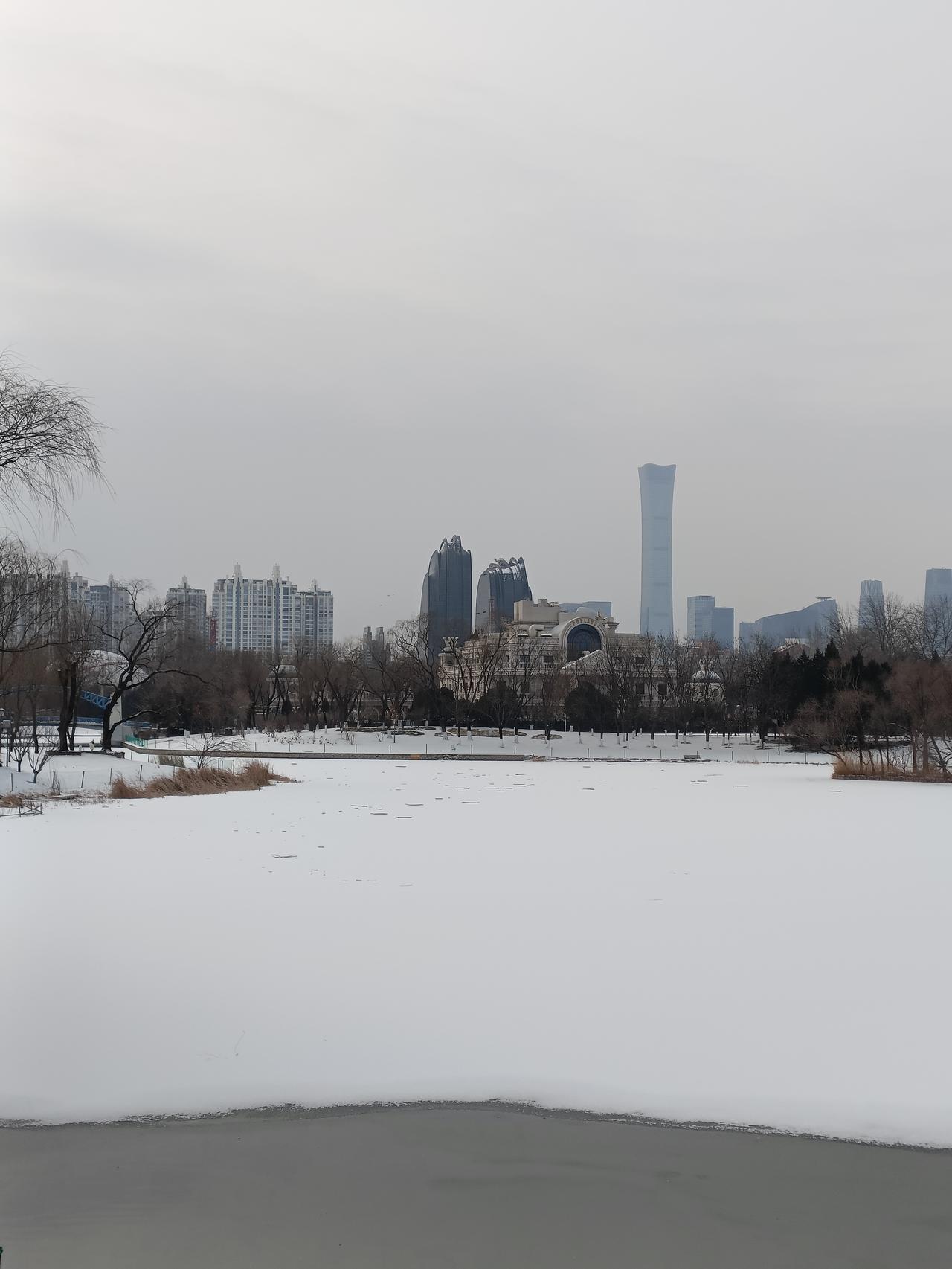 雪，北京的冬天以前很少下雪，近几年好象有几场雪但下的都不大，正好够人们玩耍，观赏