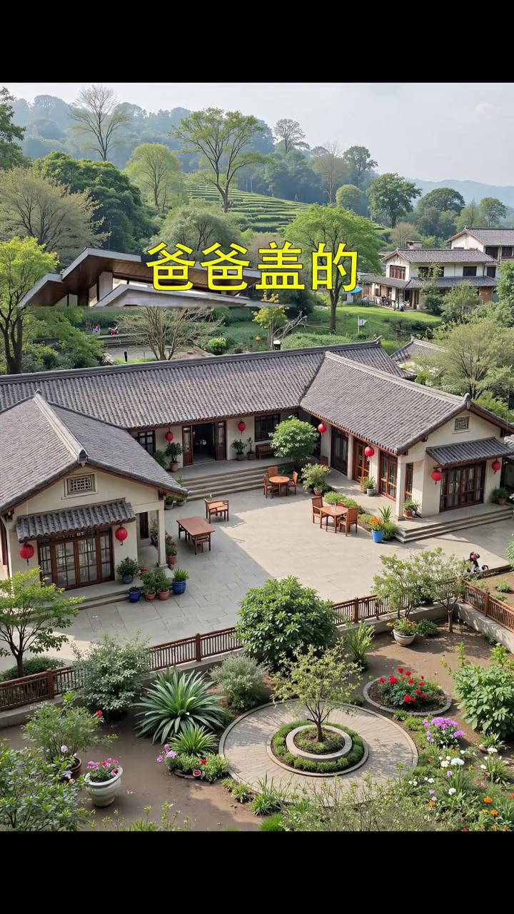 爷爷盖的，爸爸盖的，我盖的。