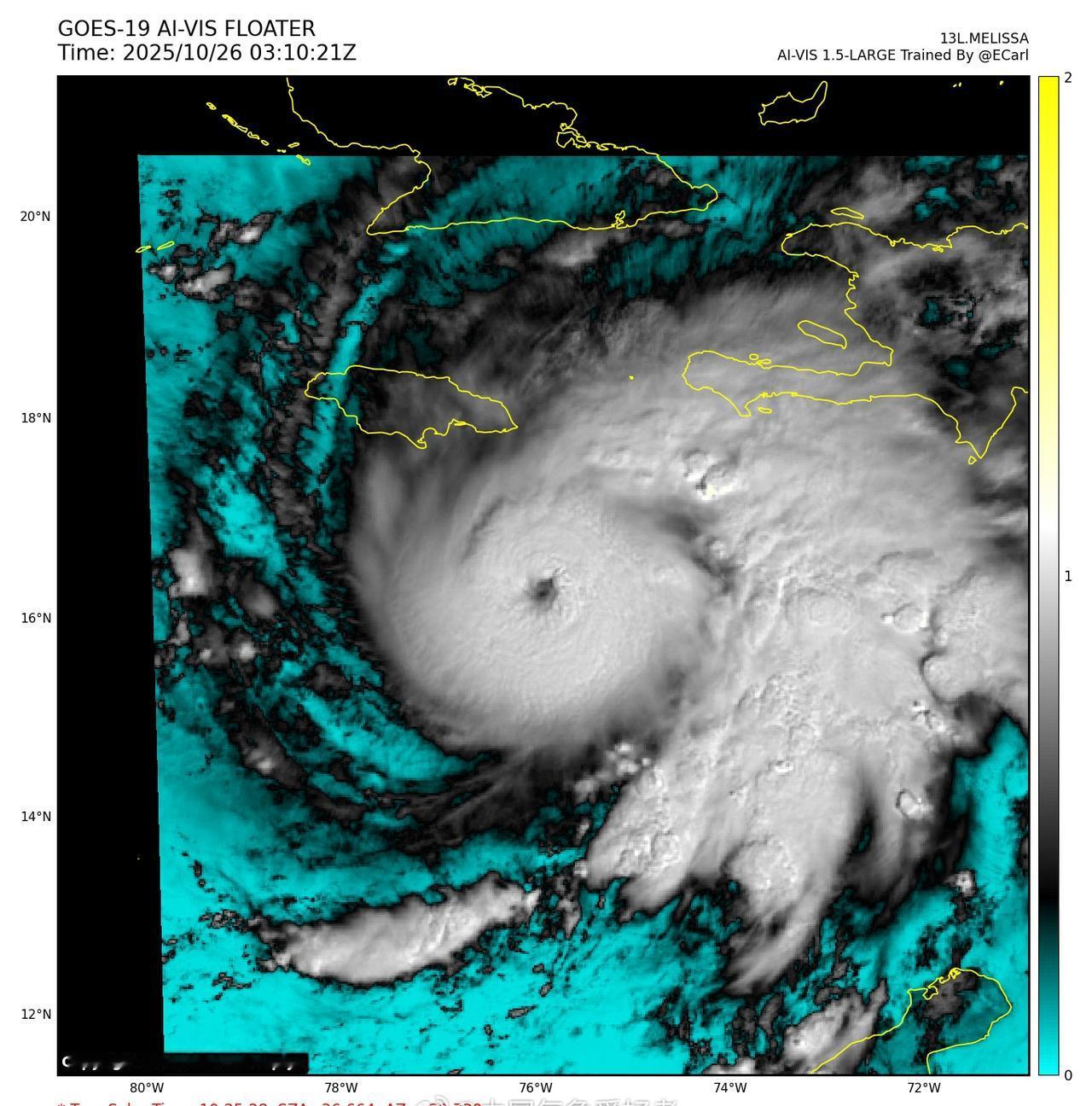 【飓风梅利莎冲击今年风王，牙买加古巴面临巨大威胁】近期加勒比海飓风梅利莎成为全球