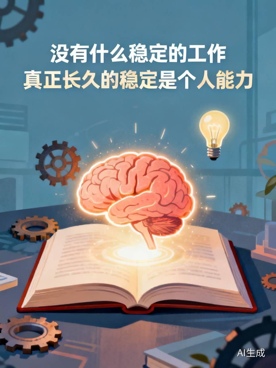 没有什么稳定的工作

如今早就不存在真正的铁饭碗，一辈子守着同一份工作干到退休，