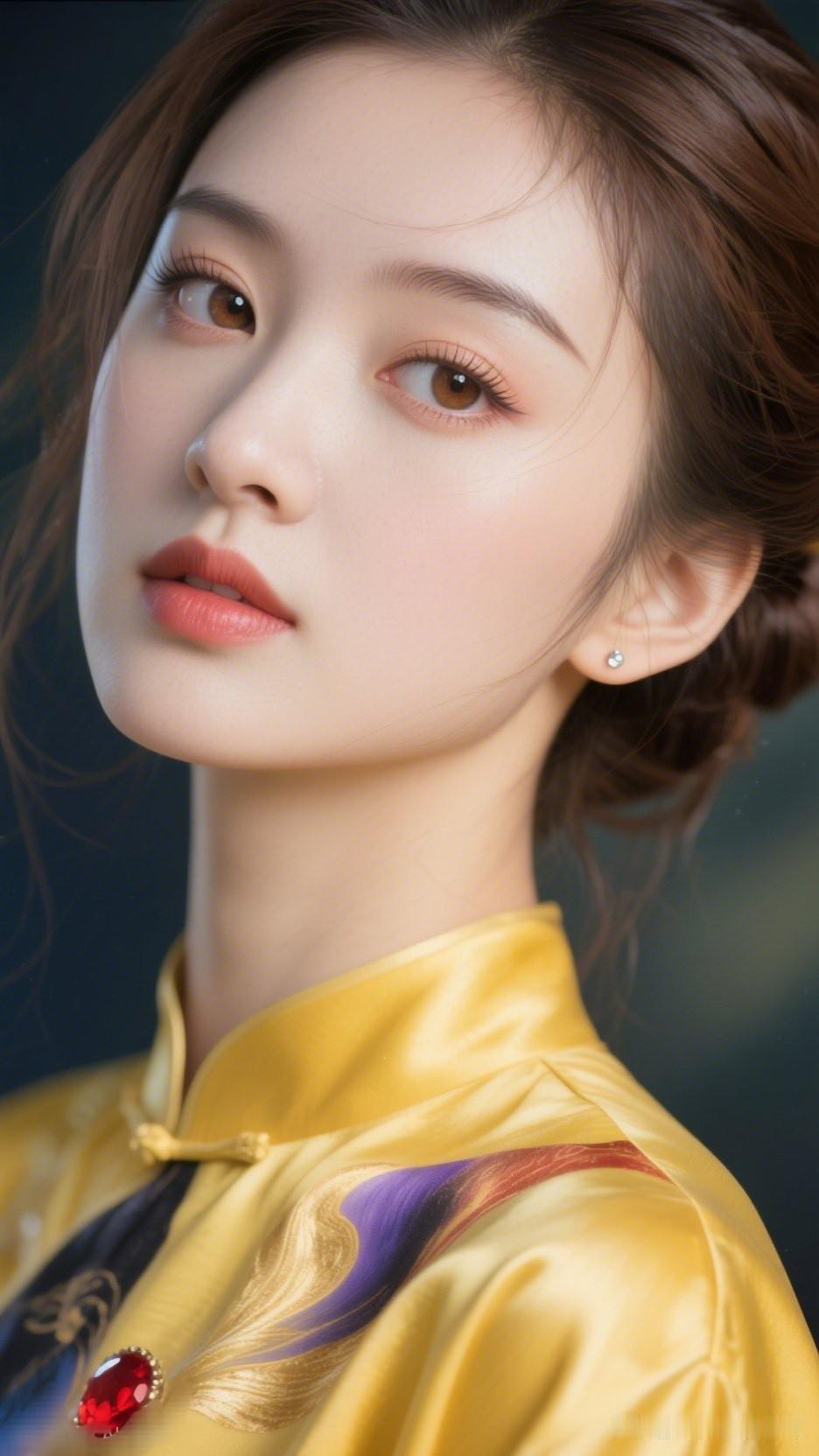 古典美人，金衣玉饰，惊艳时光。