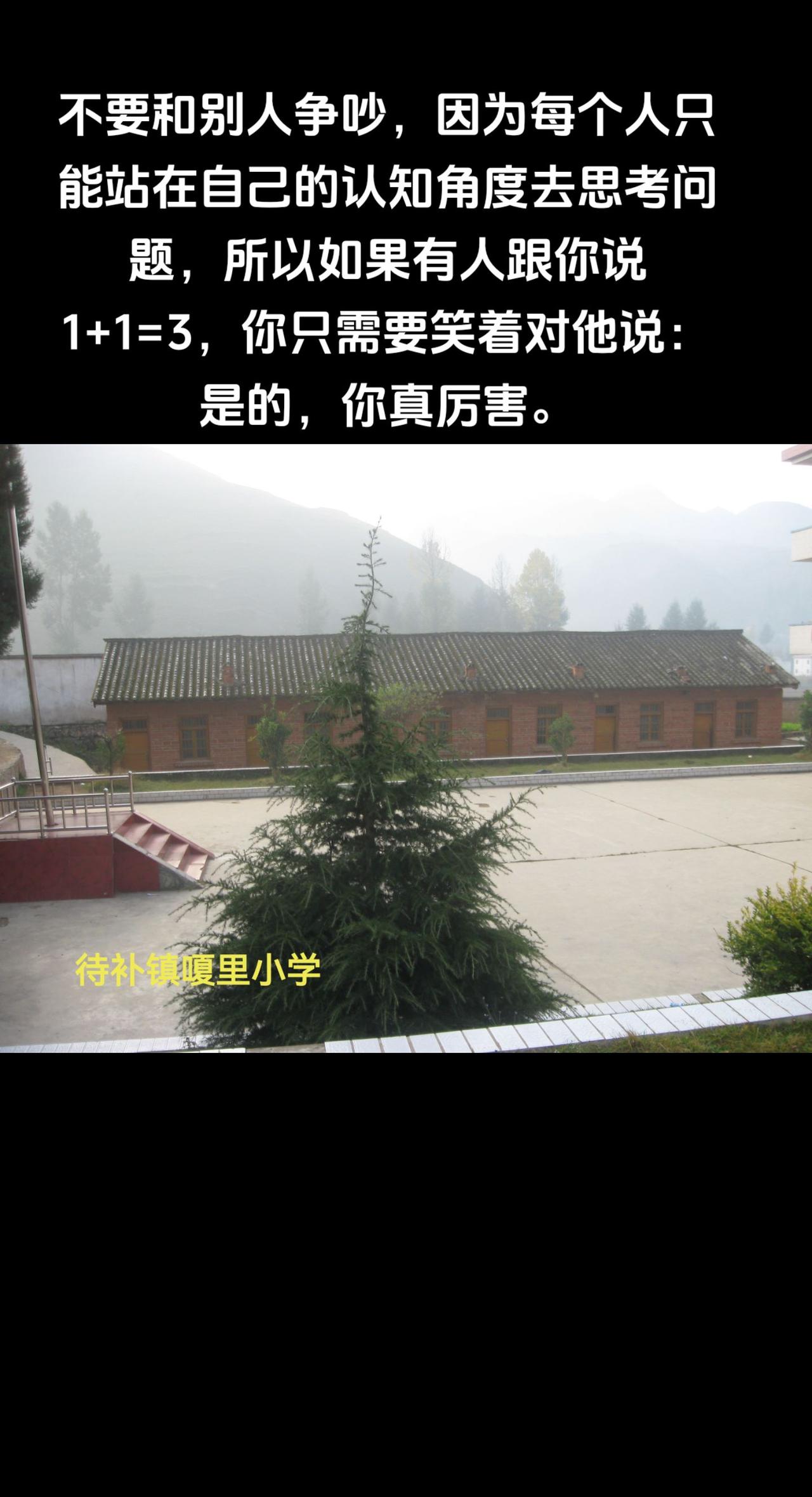 不要和别人争吵，因为每个人只能站在自己的认知角度去思考问题，所以如果有人跟你说1