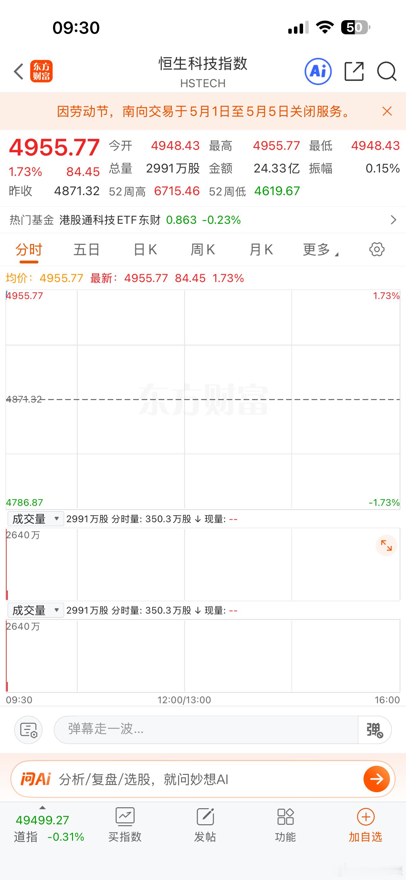 港股高开 