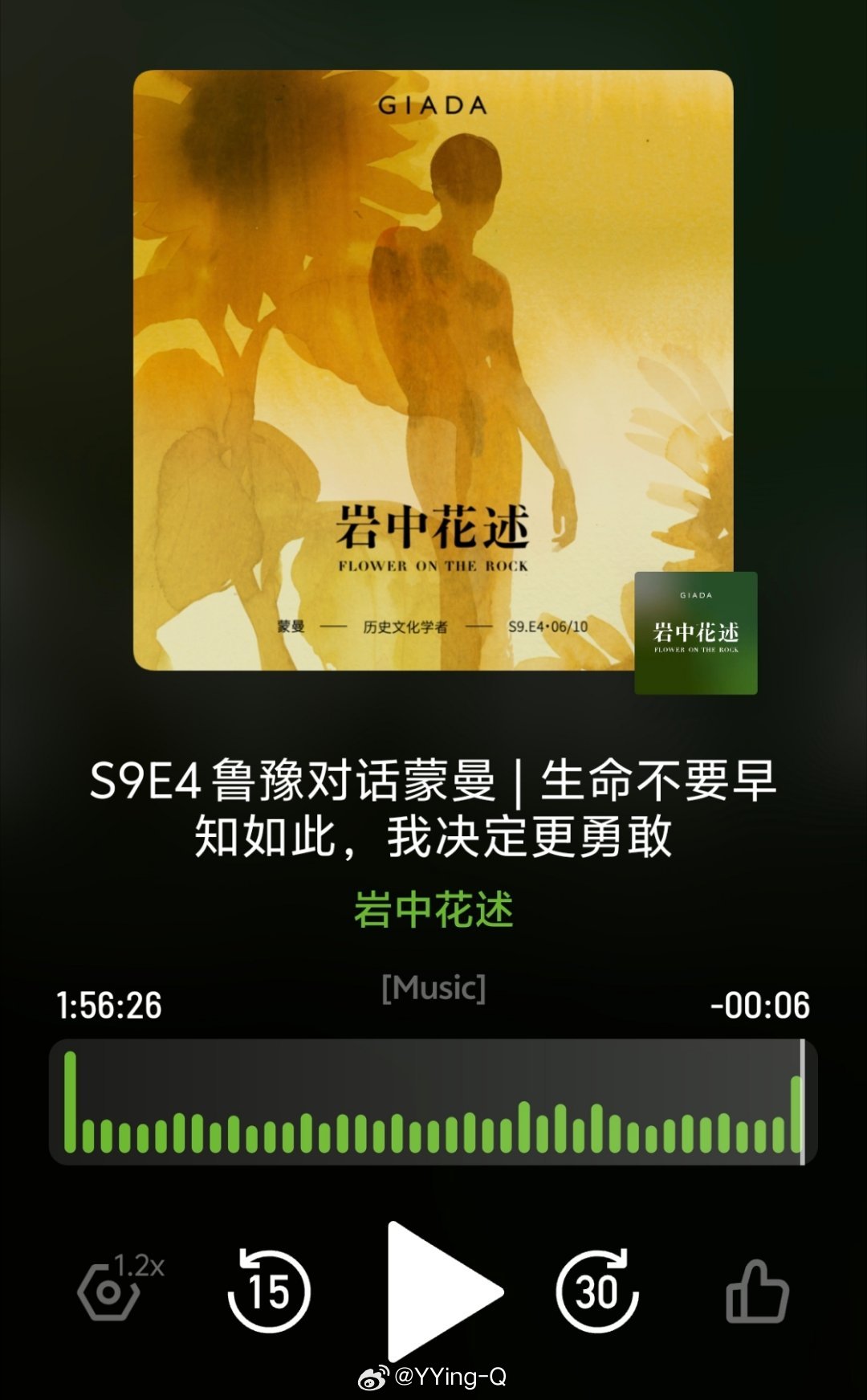 好久没有听到一期这么喜欢的播客了