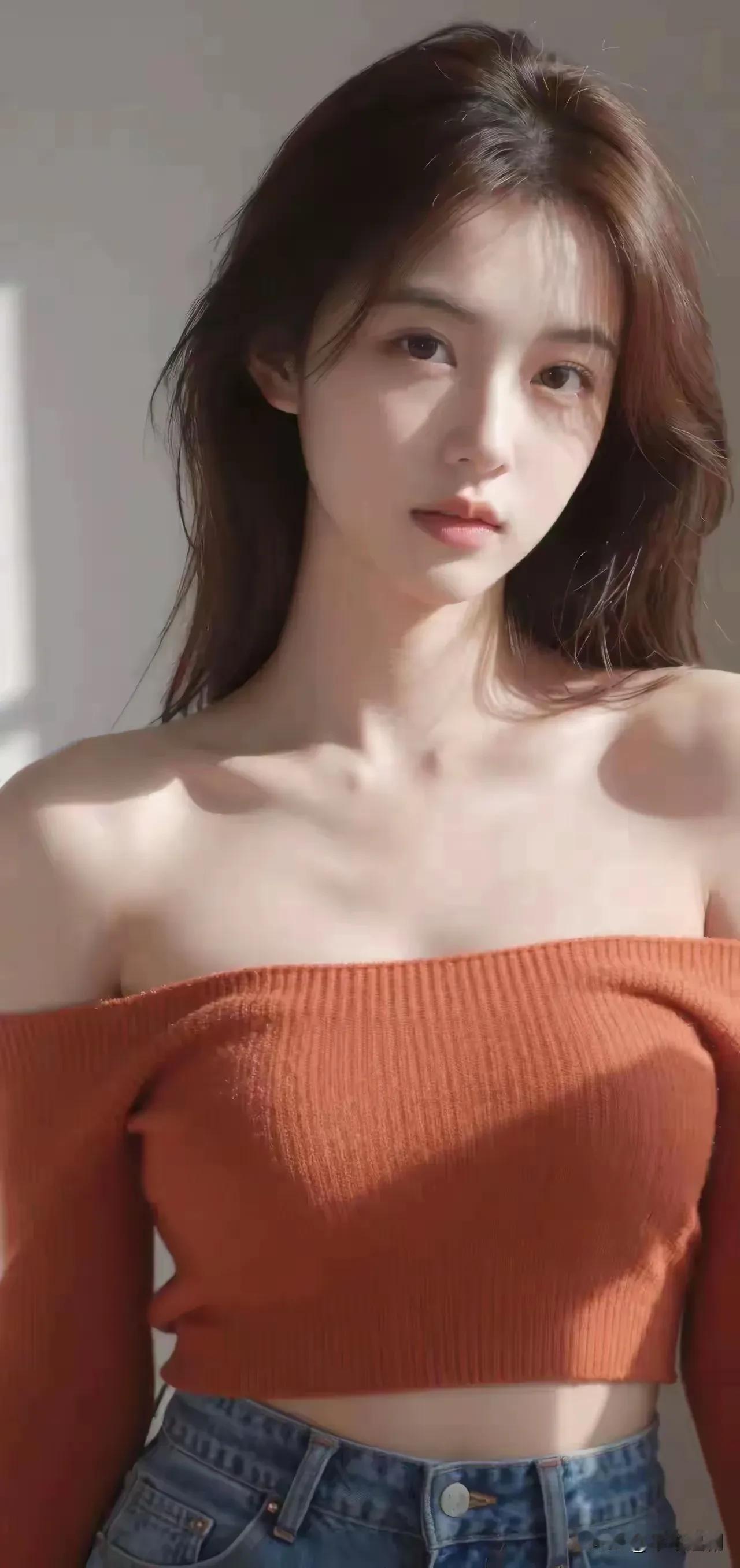 一隅暖阳，橘色上衣，安静享受光影的偏爱✨
黄昏氛围感美女 日落温柔写真