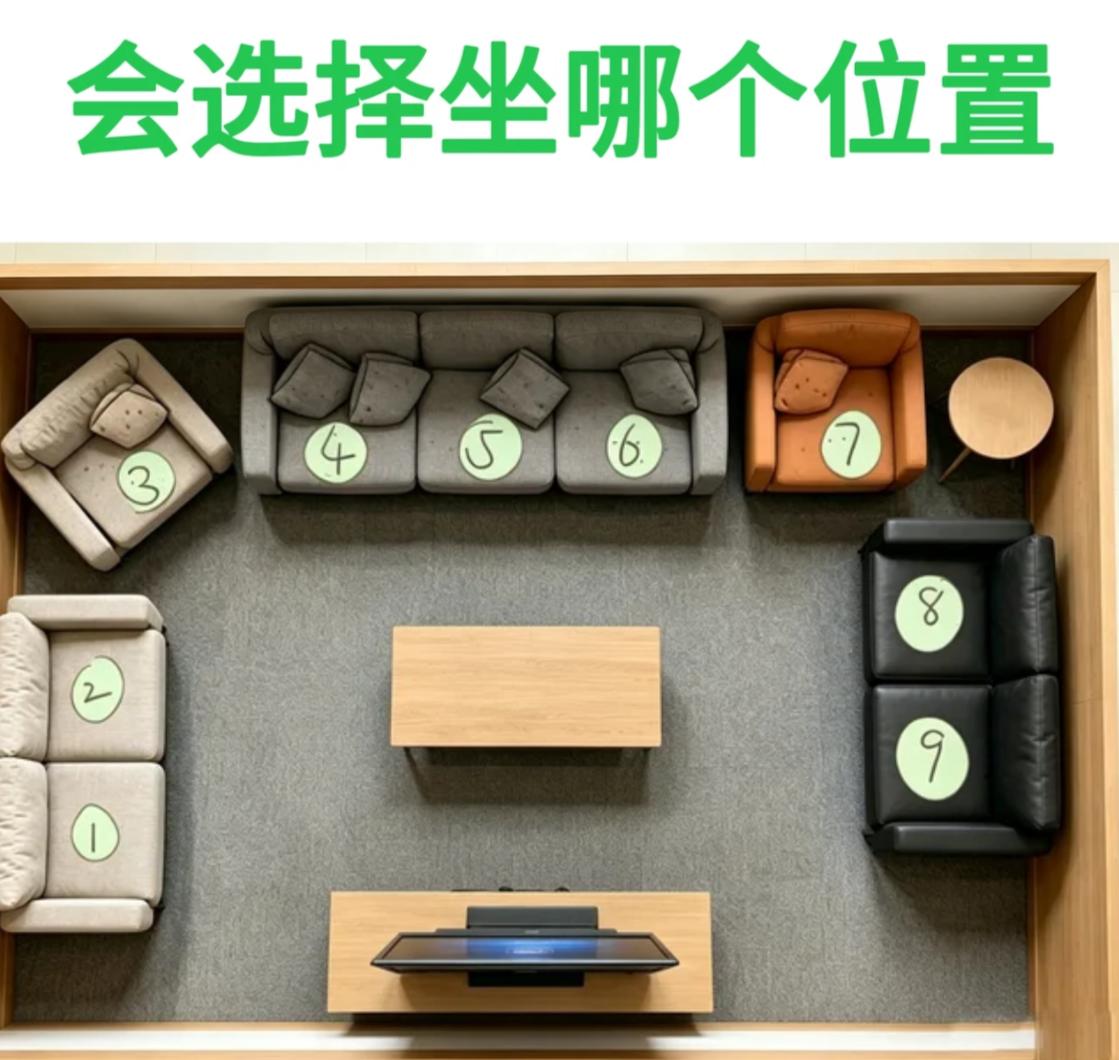 以你的性格，你进入这个房间时会选择坐在哪个位置上？