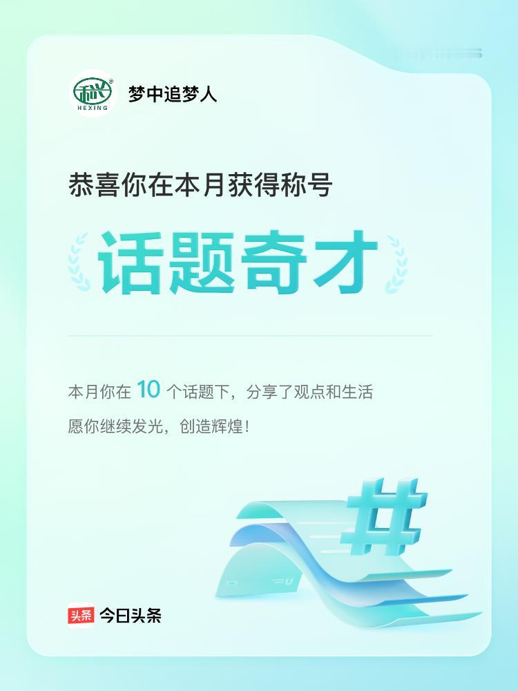 分享我的话题荣誉