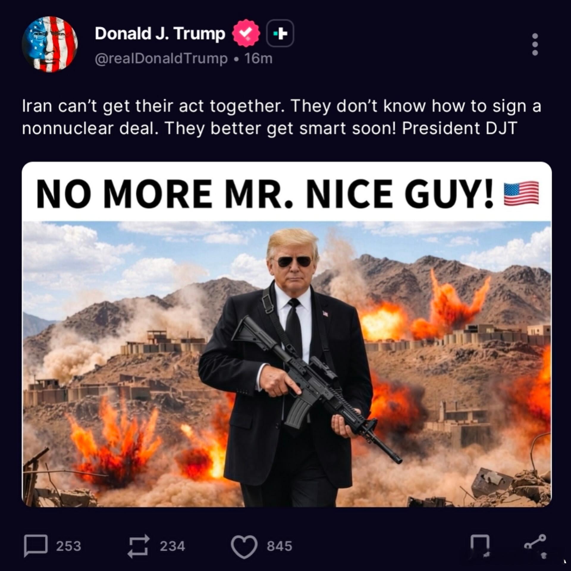 美伊以冲突 糟糕！对于伊朗人竟然愚蠢至找不到投降方式，懂王相当愤怒！于是，誓言要