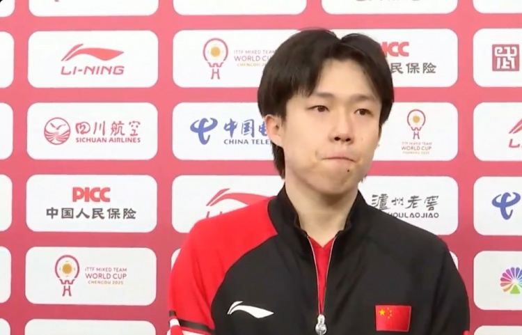 王楚钦：感谢队友给我开了好的势头，自己没有被对手一些好球干扰