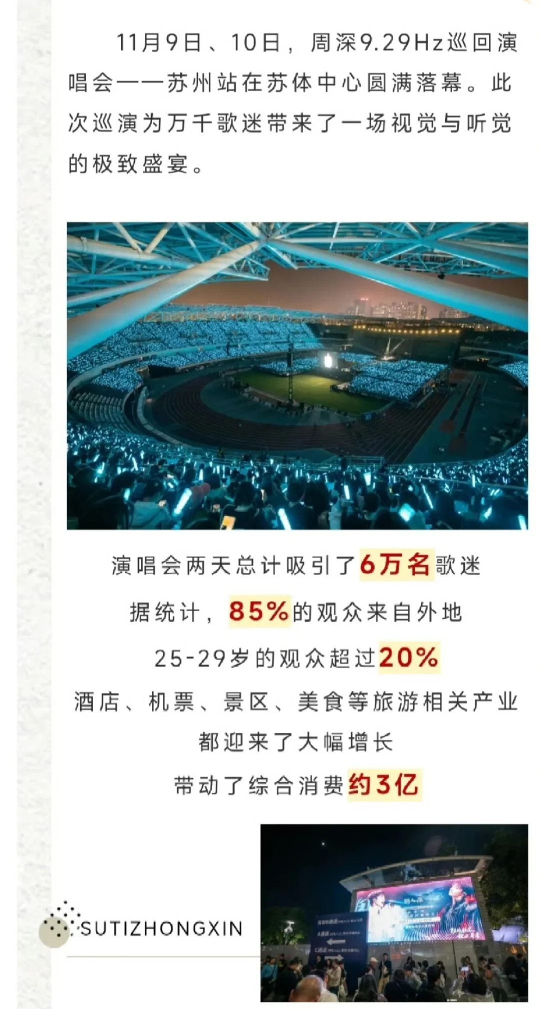 周深苏州演唱会，带动消费3亿，算我10块