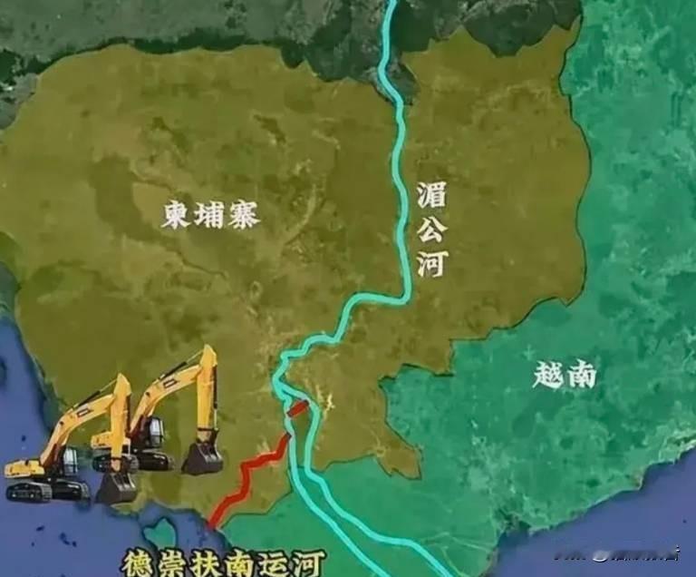 奠基那天，柬埔寨全国放假一天，洪森过生日。但热闹过后，机器一锹土都没多挖。

一