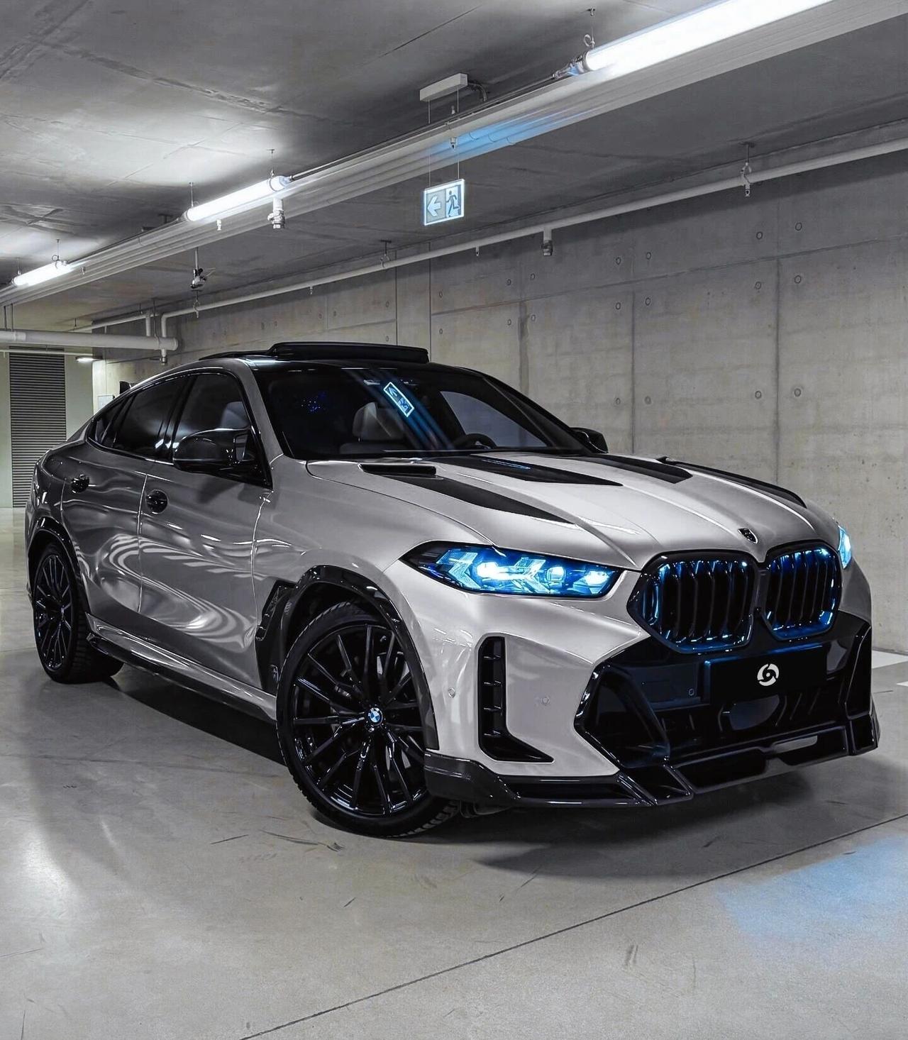 男生无法抗拒的宝马X6改色！冷调银色+战斗气息，怎能不心动？宝马x6的神级改色！