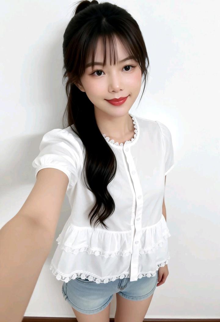 这姑娘自拍真可爱！旗袍增加女人的优美，你喜欢吗？