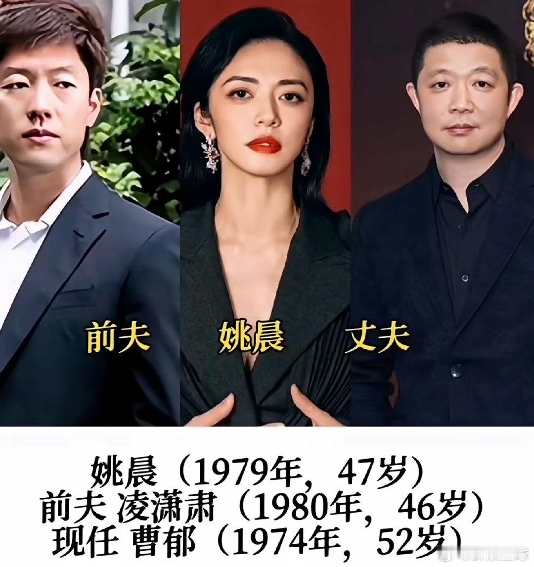 姚晨两段婚姻姚晨两段婚姻 第一任凌潇肃，第二任曹郁苏明玉洪世贤在一起过姚晨曹郁官