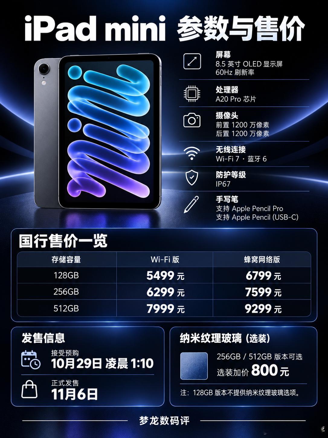 iPad mini突然上架！5499元起售8.5英寸OLED屏、A20 Pro芯