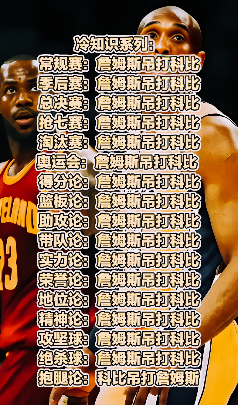 詹姆斯vs科比整个职业生涯对比！ ​​​