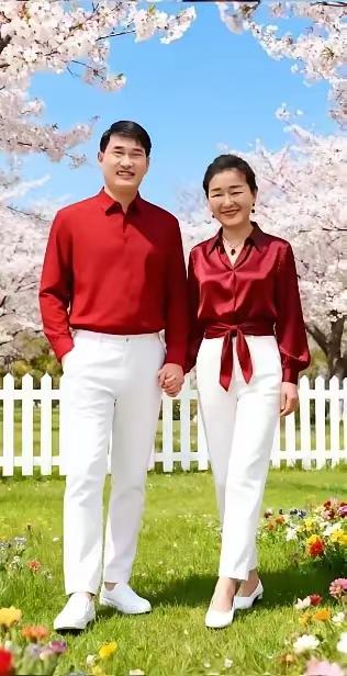 穿上高档情侣装，谁说大衣哥夫妻俩不洋气？人家是有钱不想打扮，跟那些脸朝黄土背朝天