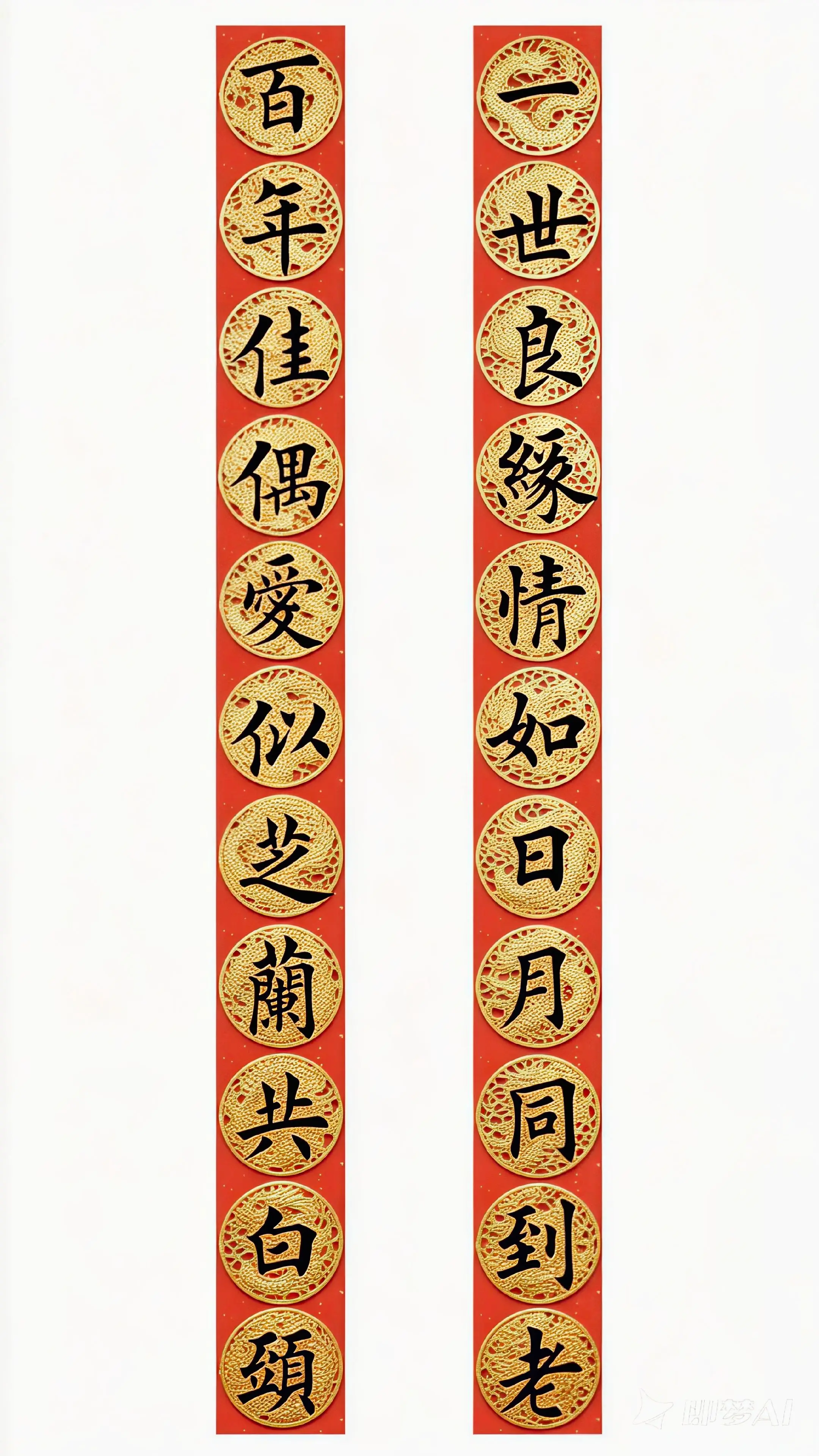 2026十一言结婚对联。