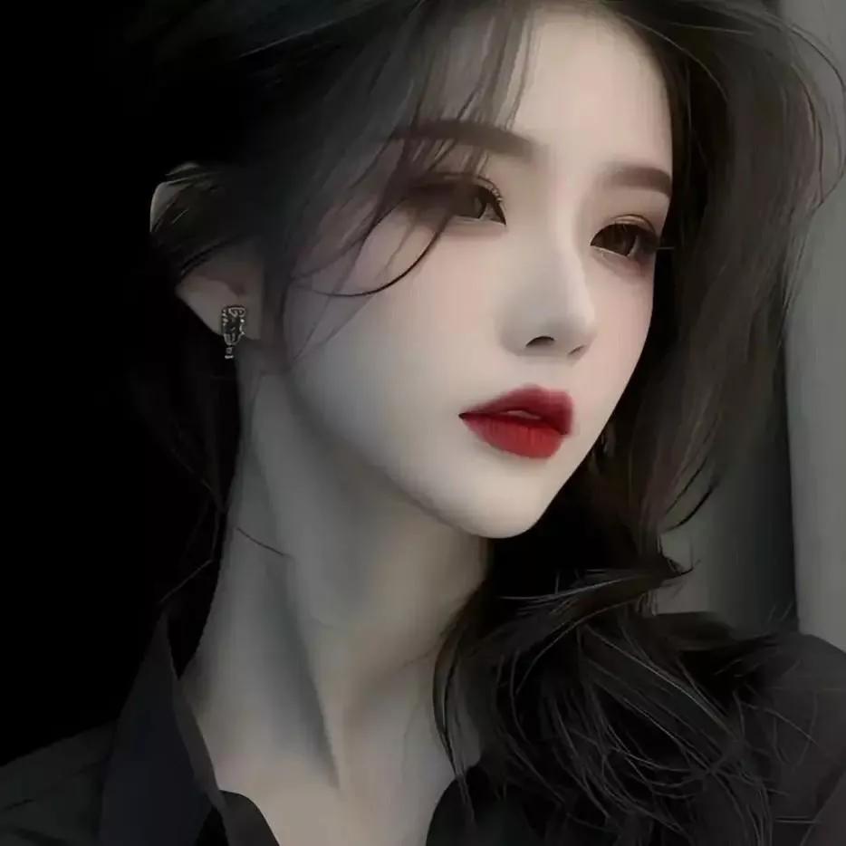 暗黑风女神，红唇诱惑，夜色撩人黑西装御姐写真 暗黑冷艳少女 暗黑系美女 暗黑玫瑰