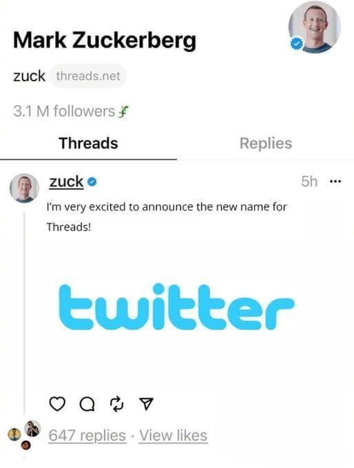 Thread更名为Twitter？还有这种这种骚操作 