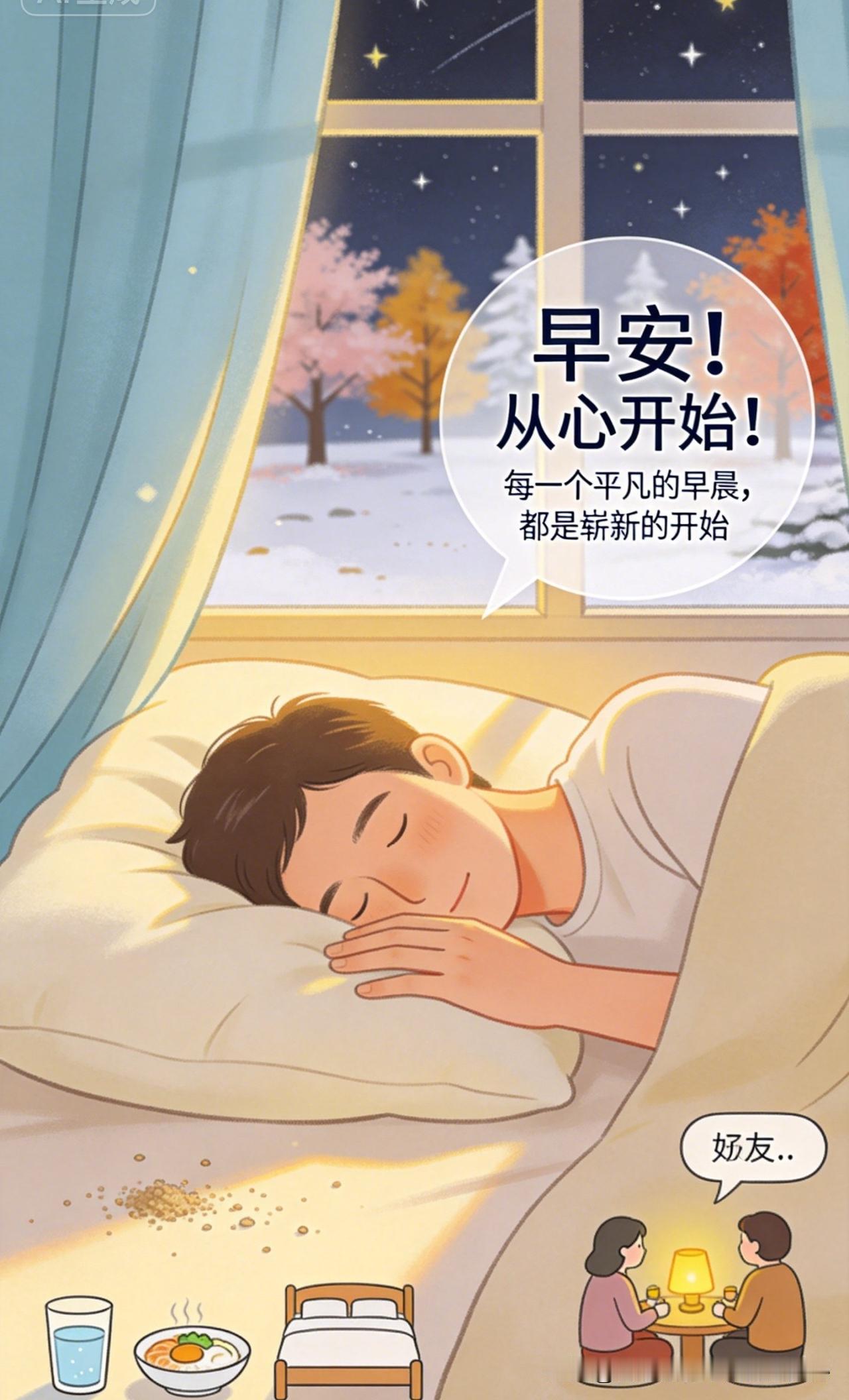 早安！从心开始！

清晨的第一缕阳光，穿过窗帘的缝隙，悄悄落在枕边，像一只温柔的