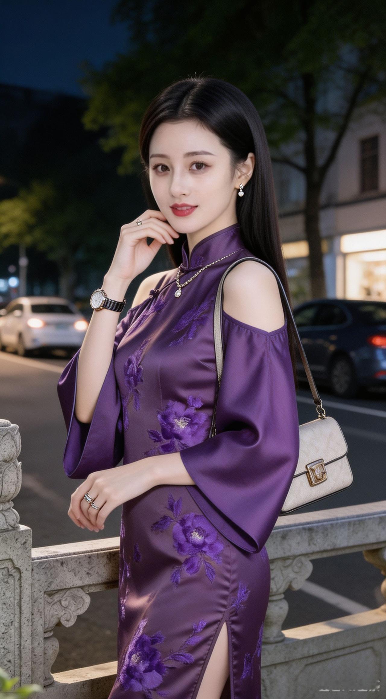 夜晚的紫色优雅，尽显东方韵味！