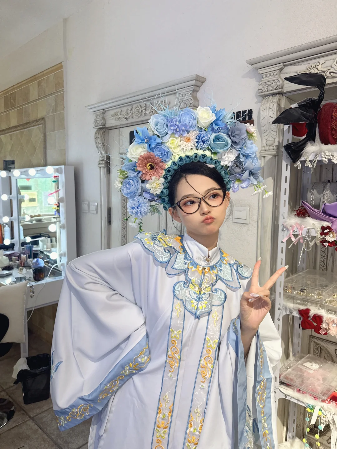 长春📍不愧是簪花，我这种屌丝拍都好看😙