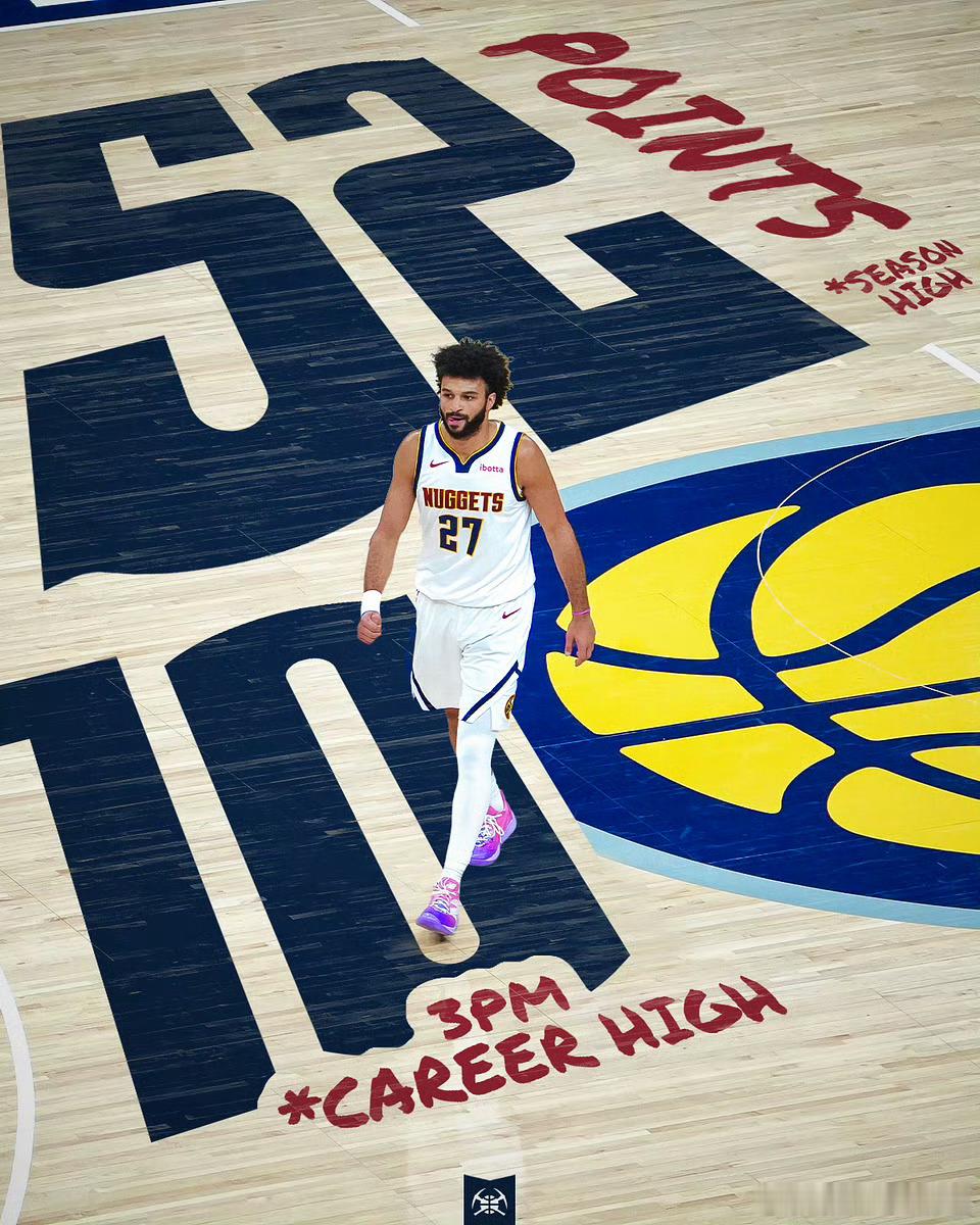 穆雷爆砍52分口曼巴真狠！25投19中    三分球11投10中爆砍52分6篮板