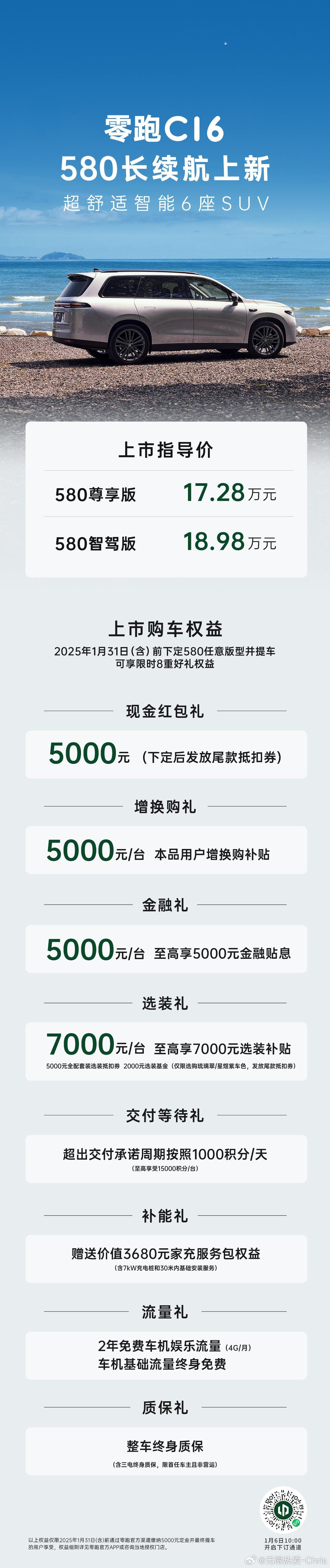 讲真，今天看到这个价格还是吓了一跳，零跑真掌管性价比的神，顶配落地加上各地补贴和