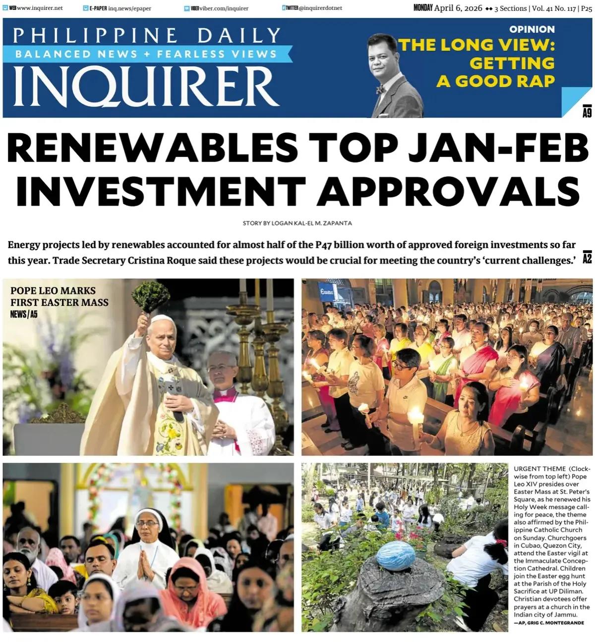 《菲律宾每日问询者报》头版报道，菲律宾这个政府腐败，官商勾结的国家，居然还有人投