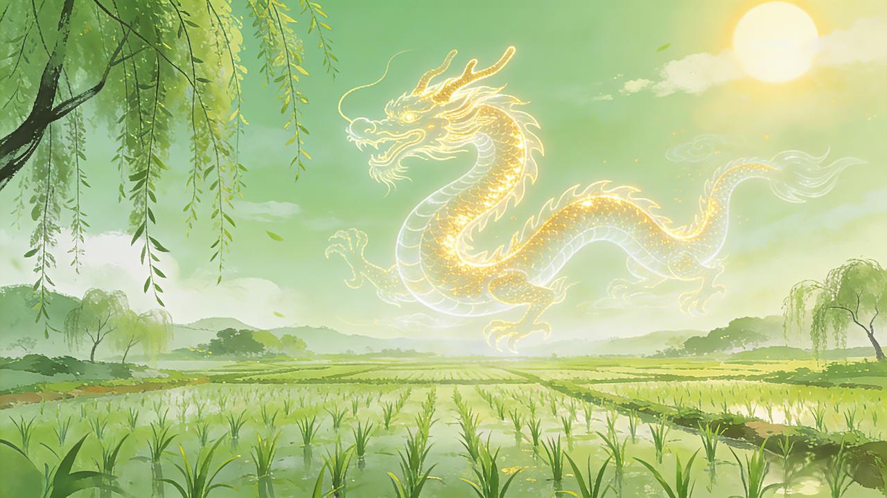 清平乐·春分逢龙抬头
东风拂晓，柳眼春相照。
昼夜均分花正好，恰遇苍龙抬首。
云