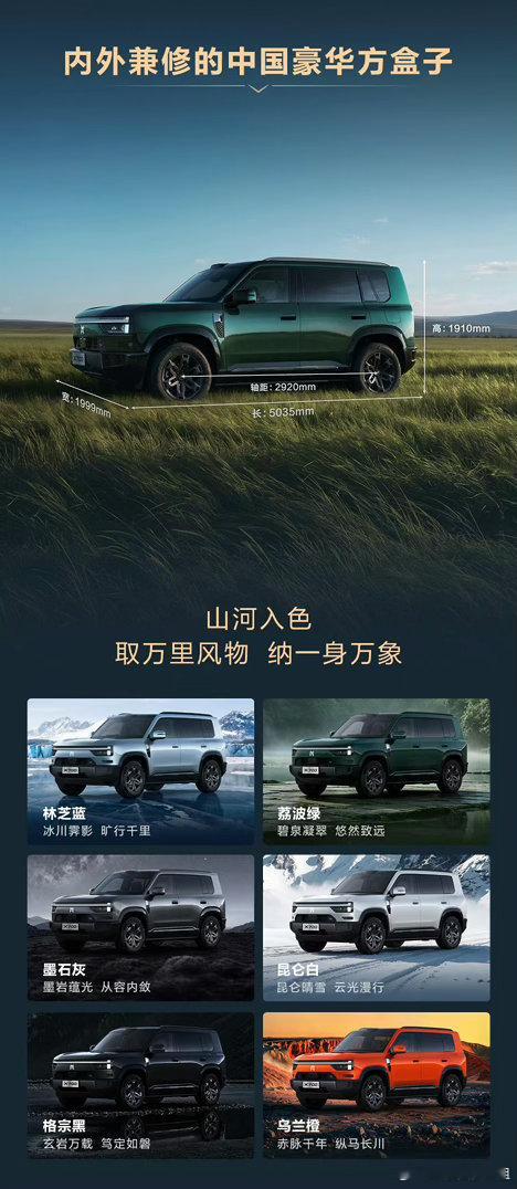 猛士X700搭载全栈华为乾崑预售发布24.98万起，豪华型方盒子[思考]我插一句
