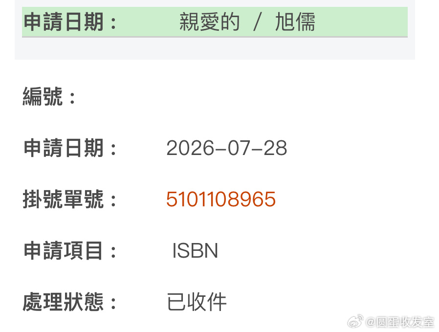 旭儒新申请书号：鬼丑《亲爱的》繁体版（定价等具体信息出来后，在此条更新）旭儒已出