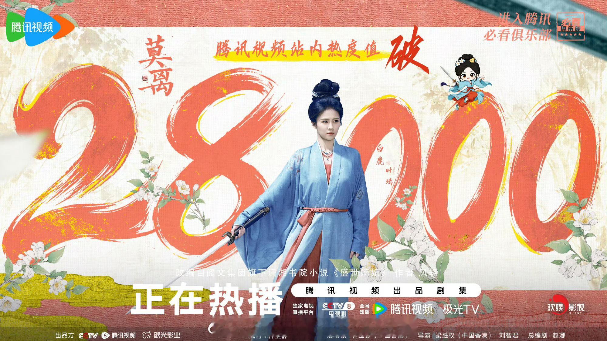白鹿、丞磊《莫离》站内热度破28000了，恭喜🎉 