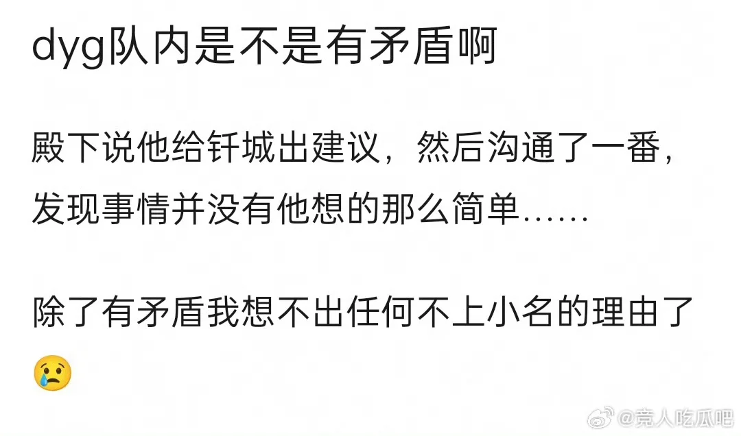 花海说dyg队内没有想象的那么简单
