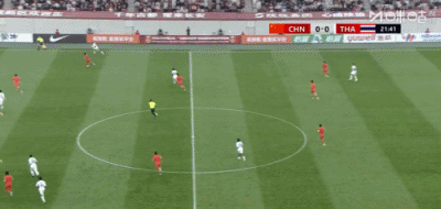 U23国足0比1泰国U23 第23分钟，对手抽射破门，U23国足0-1落后泰国U