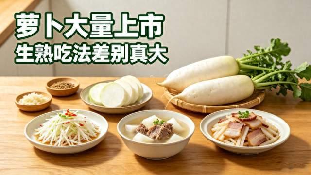 萝卜大量上市！生熟吃法差别真大