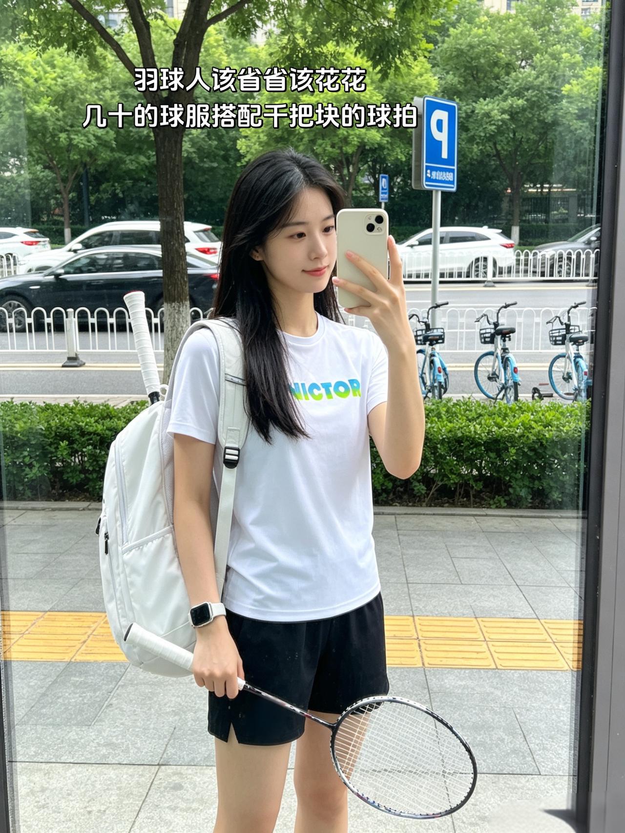 羽球人该省省该花花
几十的球服搭配千把块的球拍