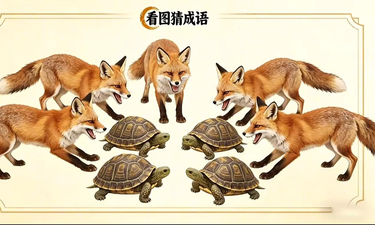 仅仅一张图，便能凝练出一则成语。中国文字独具特色、丰富多彩，表达方式变幻万千，其
