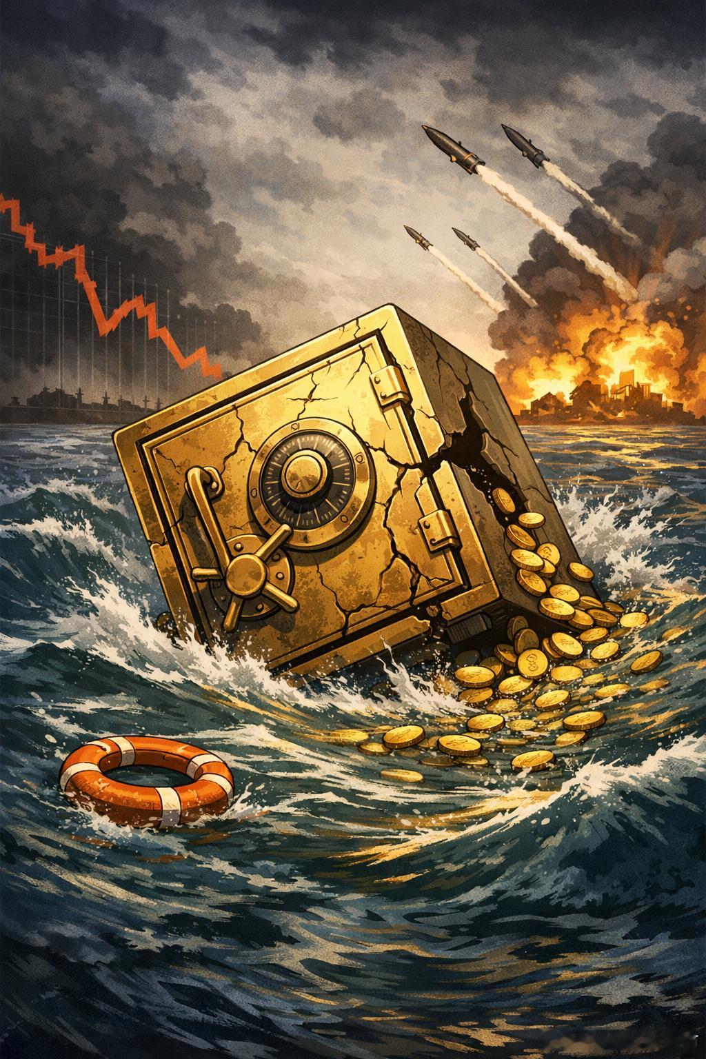 黄金跌得比股市还狠，避险神话开始松动了吗在许多投资者的旧印象里，黄金几乎等同于安