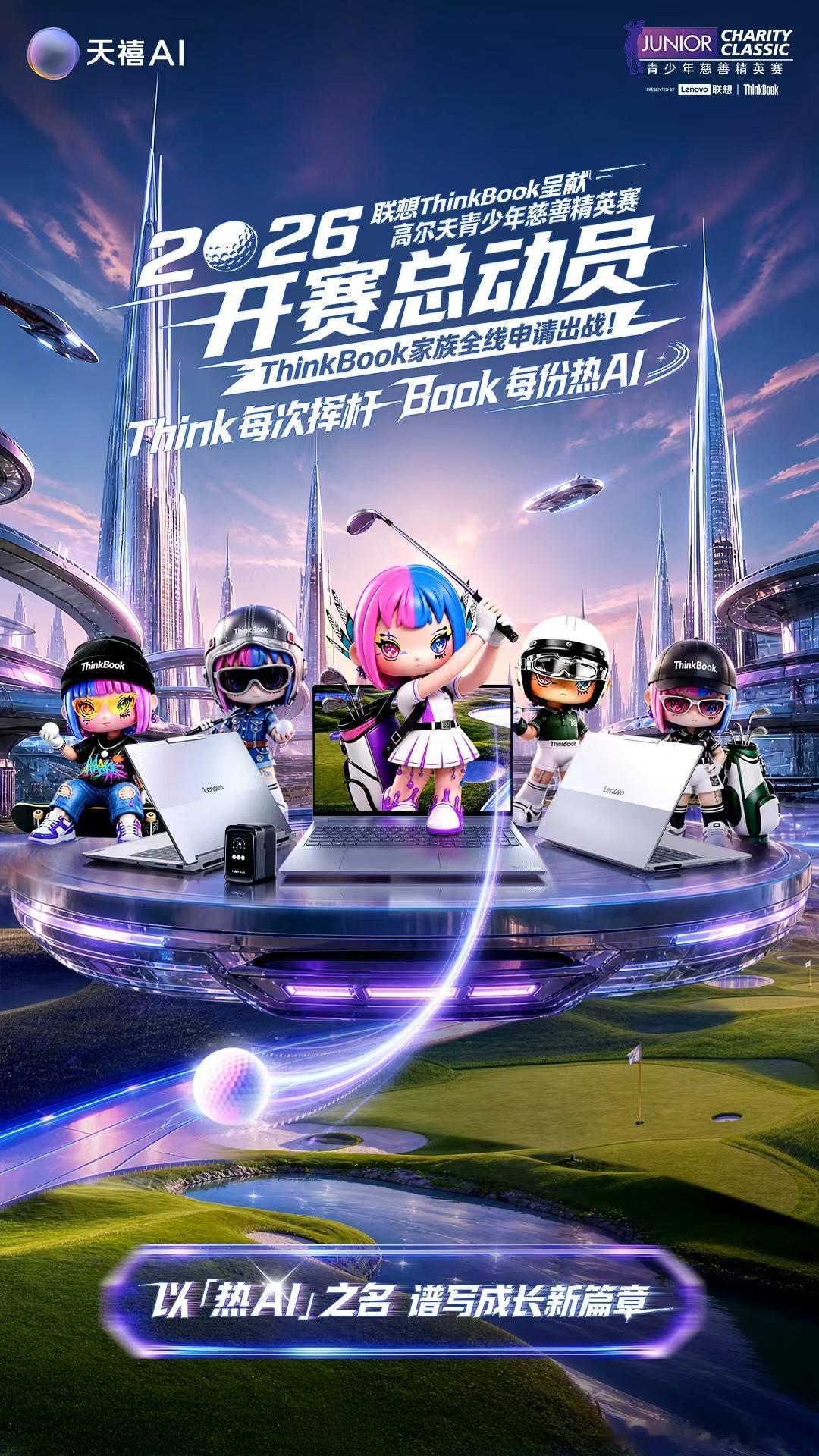 联想ThinkBook呈献2026 高尔夫青少年慈善精英赛ThinkBook 家